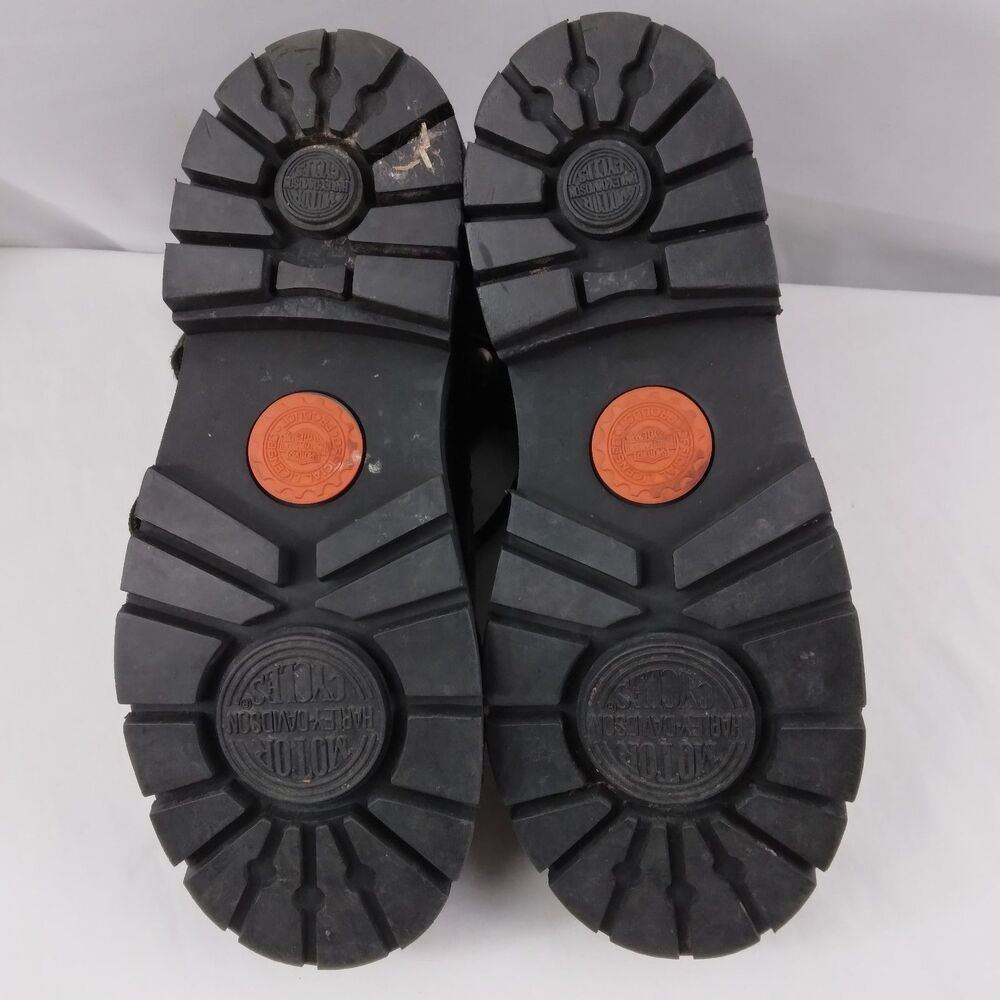HARLEY DAVIDSON Leather Motorcycle Boots Mid Calf Combat Patch Women's 6.5 - Picture 15 of 15